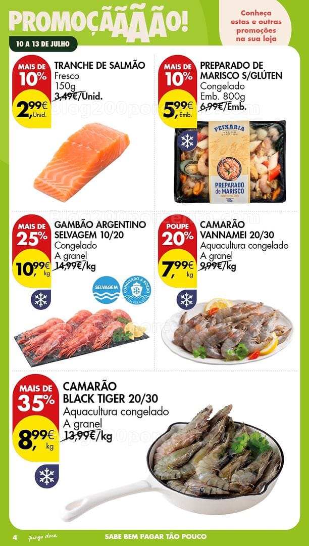 Antevisão Folheto PINGO DOCE Promoções Fim de Semana - 10 a 13 julho